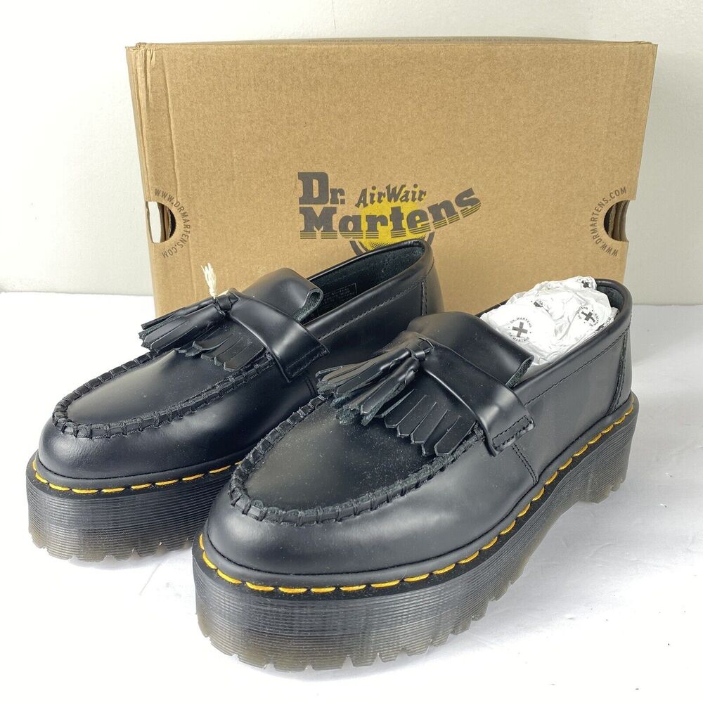 Dr. Martens Black Platform Shoes with Chunky Sole
